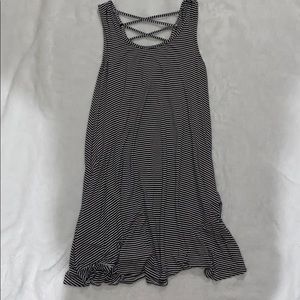 Black and white striped summer sun dress!